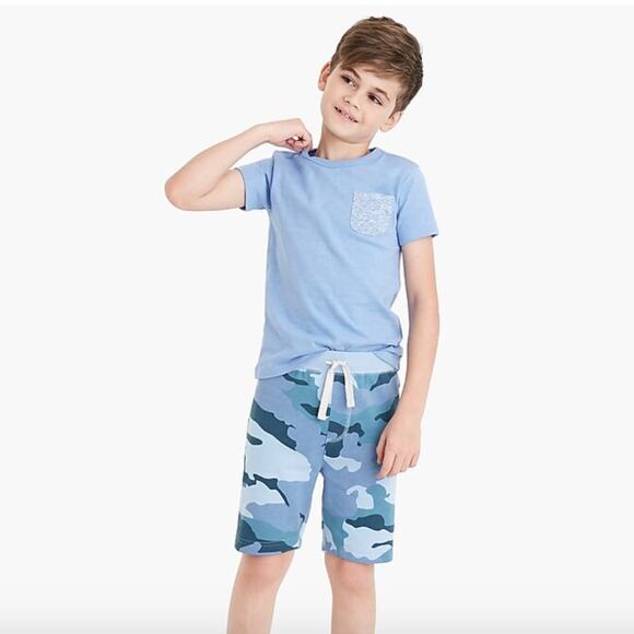 NWT J. Crew Crewcuts Boy's Pull-On Blue Camouflage Shorts - Picture 6 of 9